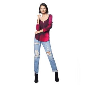 The Kit Pink and Black Long Sleeve Top